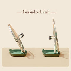 Kitchen Spoon Rest Holder with Drip Pads, Heat-Resistant Utensil Rests
