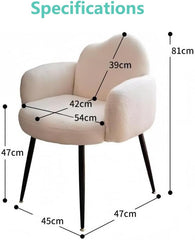 Minimalist Accent Armchair with Ergonomic Cloud Backrest