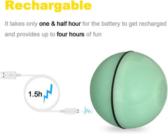 Smart Interactive Cat Toy Ball,Automatic Rolling Kitten Toys USB Rechargeable