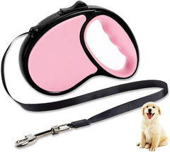 Retractable Dog Lead 5M/16FT, with Anti-Slip Handle One-Button Brake&Lock