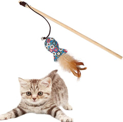 Cat Teaser Stick,Cat Toys Interactive,Cat Wand Toys for Indoor Cats