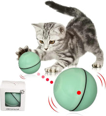 Smart Interactive Cat Toy Ball,Automatic Rolling Kitten Toys USB Rechargeable