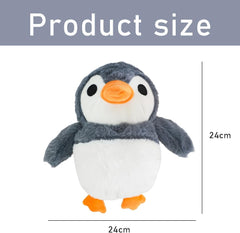 Jumping Squeaky Dog Toys with Recording and Music Modes, Rechargeable ,Penguin