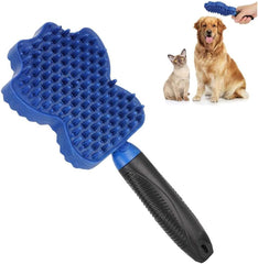 3-in-1 Silicone Pet Grooming Brush for Dogs & Cats