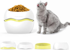 3 in 1 Raised Cat Bowl Set,Tilted Elevated Pet Feeding Bowl