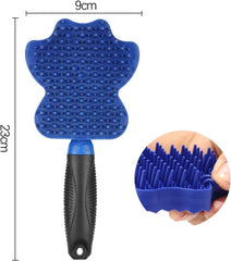 3-in-1 Silicone Pet Grooming Brush for Dogs & Cats