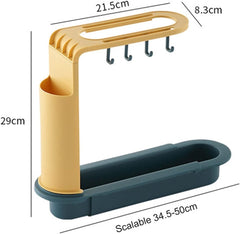 Soap Sponge Drain Rack Storage Basket Bag Faucet Holder Adjustable Holder