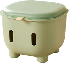 Children's Storage Stool,Multifunctional Kid Step Stool Foot stool,Cute Toy Box,Plastic Comfortable Seat Stool with ild for Living Room Bedroom Kitchen(Green)
