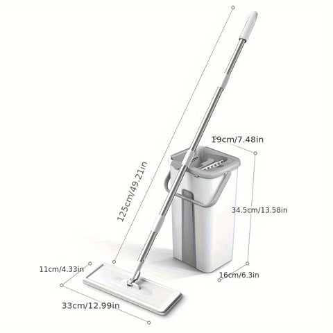 Hand-free Wash Flat Mop And Bucket Set