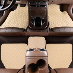 5pcs Car Floor Mats, Universal Waterproof Front & Rear Seats Floor Mats, PU Leather Car Interior Accessories - Nimall