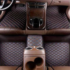 5pcs Car Floor Mats, Universal Waterproof Front & Rear Seats Floor Mats, PU Leather Car Interior Accessories - Nimall