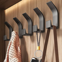 5pcs Easy - Install No - Drill Wall Hooks Set - Versatile Sticky Hooks for Bedroom, Kitchen, Bathroom - Perfect for Clothes & Hats Storage - Nimall