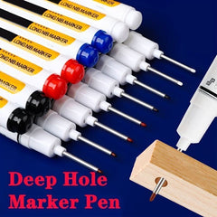 5pcs/set Extended Nib 20MM Red Black Blue White Green Ink Long Head Markers Bathroom Woodworking Decoration Metal Plastic Wood Multi - functional Write Deep Hole Marker Pens - Nimall