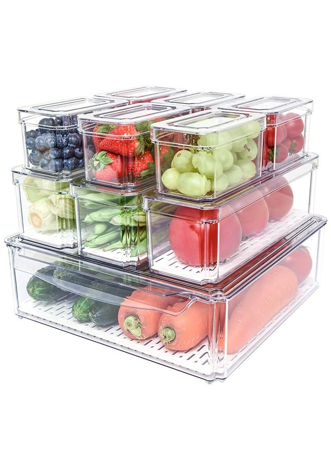 Transparent plastic food storage box 10pcs NK023[KSA STOCK]