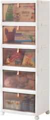 Cabinet Storage Containers for Home Living Room Office Closet (5-Tier)