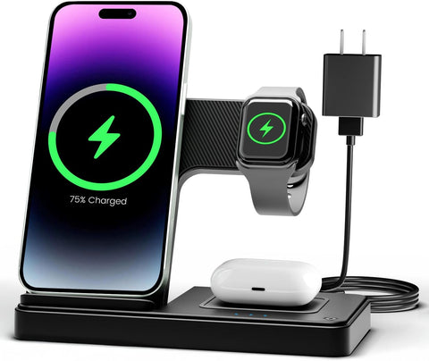 Wireless Charger iPhone Charging Station: 3 in 1
