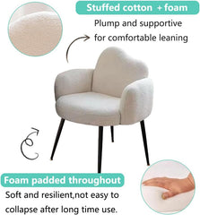 Minimalist Accent Armchair with Ergonomic Cloud Backrest