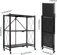 Foldable Storage Shelf,  Required Metal Storage Shelves on Wheels
