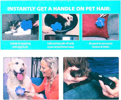 3-in-1 Silicone Pet Grooming Brush for Dogs & Cats