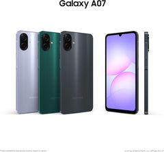 Samsung Galaxy A07 LTE, Android Smartphone, 64GB Storage, 4GB RAM, Black, 6x OS Upgrades, Large Display, 6nm Processor (UAE Version)