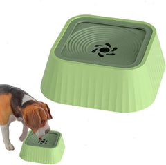 No-Spill Dog Bowl, 1.3L Slow Water Feeder, Suitable for Indoor and Outdoor Use (Green)