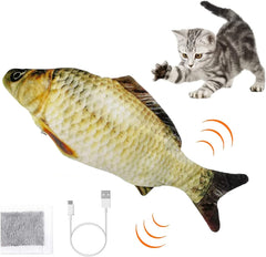 Electric Moving Fish Cat Toy, Floppy Fish Cat Toy, Yellow