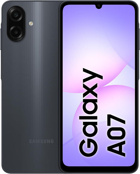 Samsung Galaxy A07 LTE, Android Smartphone, 64GB Storage, 4GB RAM, Black, 6x OS Upgrades, Large Display, 6nm Processor (UAE Version)