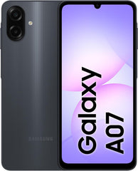 Samsung Galaxy A07 LTE, Android Smartphone, 128GB Storage, 4GB RAM, Black, 6x OS Upgrades, Large Display, 6nm Processor (UAE Version)