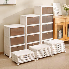 Cabinet Storage Containers for Home Living Room Office Closet (5-Tier)