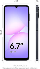Samsung Galaxy A07 LTE, Android Smartphone, 64GB Storage, 4GB RAM, Black, 6x OS Upgrades, Large Display, 6nm Processor (UAE Version)