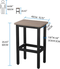Dining & Bar Table Set, Industrial Style with Stools