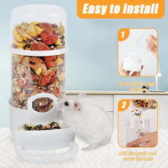 Automatic Hamster and Small Animal Feeder, Bird Food Bowl, Cage Accessories (16 * 14cm)