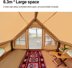 Inflatable Camping Tents with Pump, Large Family Tent