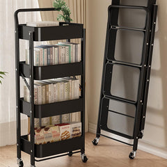 No Assembly Folding Rolling Cart
