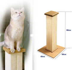 80cm Tall Cat Scratchers for Indoor Cats,Cuboid Sisal cat scratch column