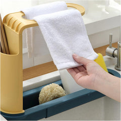 Soap Sponge Drain Rack Storage Basket Bag Faucet Holder Adjustable Holder