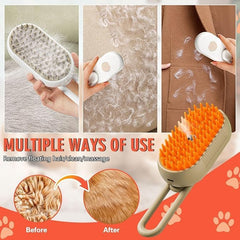 3-in-1 Cat Steam Brush with One-Button Spray