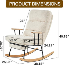 Modern White Rocking Chair