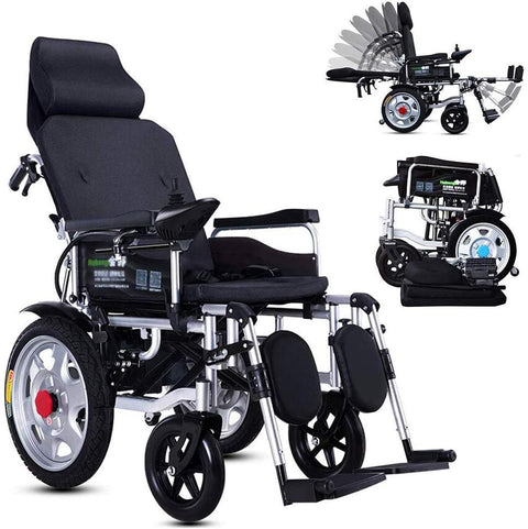 Lightweight Foldable Power Electric Wheelchair with Headrest
