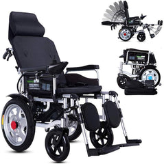 Lightweight Foldable Power Electric Wheelchair with Headrest