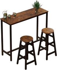 3-Piece Dining Table Ensemble, Bar Table & Chair Set