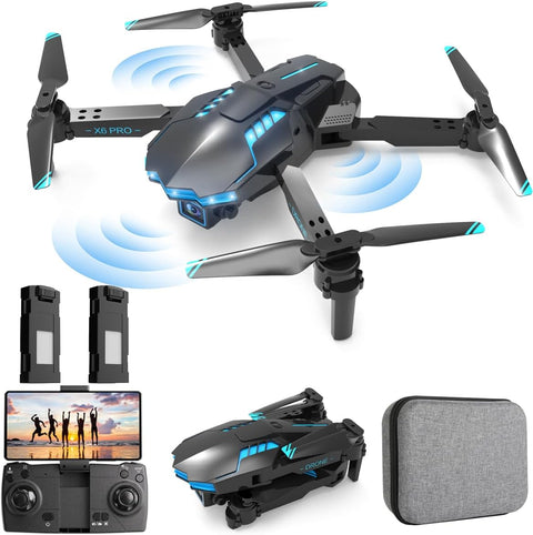 Drone with 1080P Camera for Kids and Adults | One Key Start/Altitude Hold Friendly for Beginners | FPV Foldable Drone/30 Mins Flight Time/Gestures Selfie Good for Travel | Gifts Toys for Men Boys