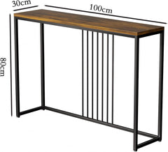Modern Console Table, Narrow & Long Sofa Table with a Stable Steel Frame