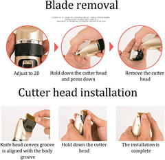 13 Pcs Dog Shaver Clippers, Low Noise Electric Cordless Dog Grooming Supplies