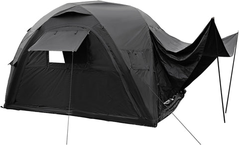 Inflatable Tents Blow up Tents for Camping, 4-6 Persons 4 Season Oxford Cabin Tent with Pump, Easy Setup Waterproof with Mesh Windows & Doors Outdoor Sandgold
