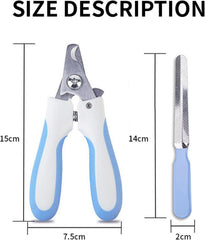 Cat Nail Clipper Set with Nail File, Safety Lock & Guard