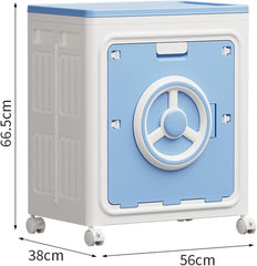 Foldable Toy Storage Box with Wheels