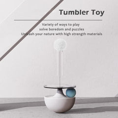 Interactive Cat Toy with Rotating Ball, Green