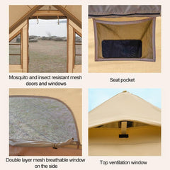 Inflatable Camping Tents with Pump, Large Family Tent