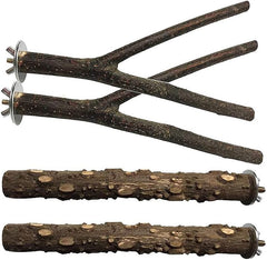 4 pcs/5 pcs Natural Wood Perches for Birds,Bird Parrot Stand Toy